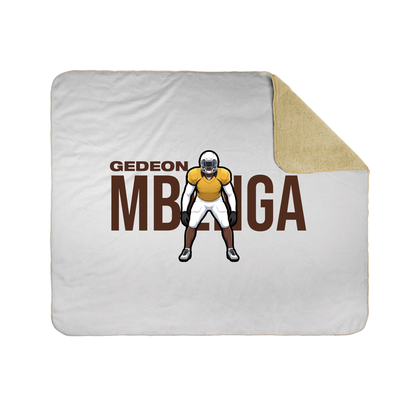 Throw Blanket — Player Name in White
