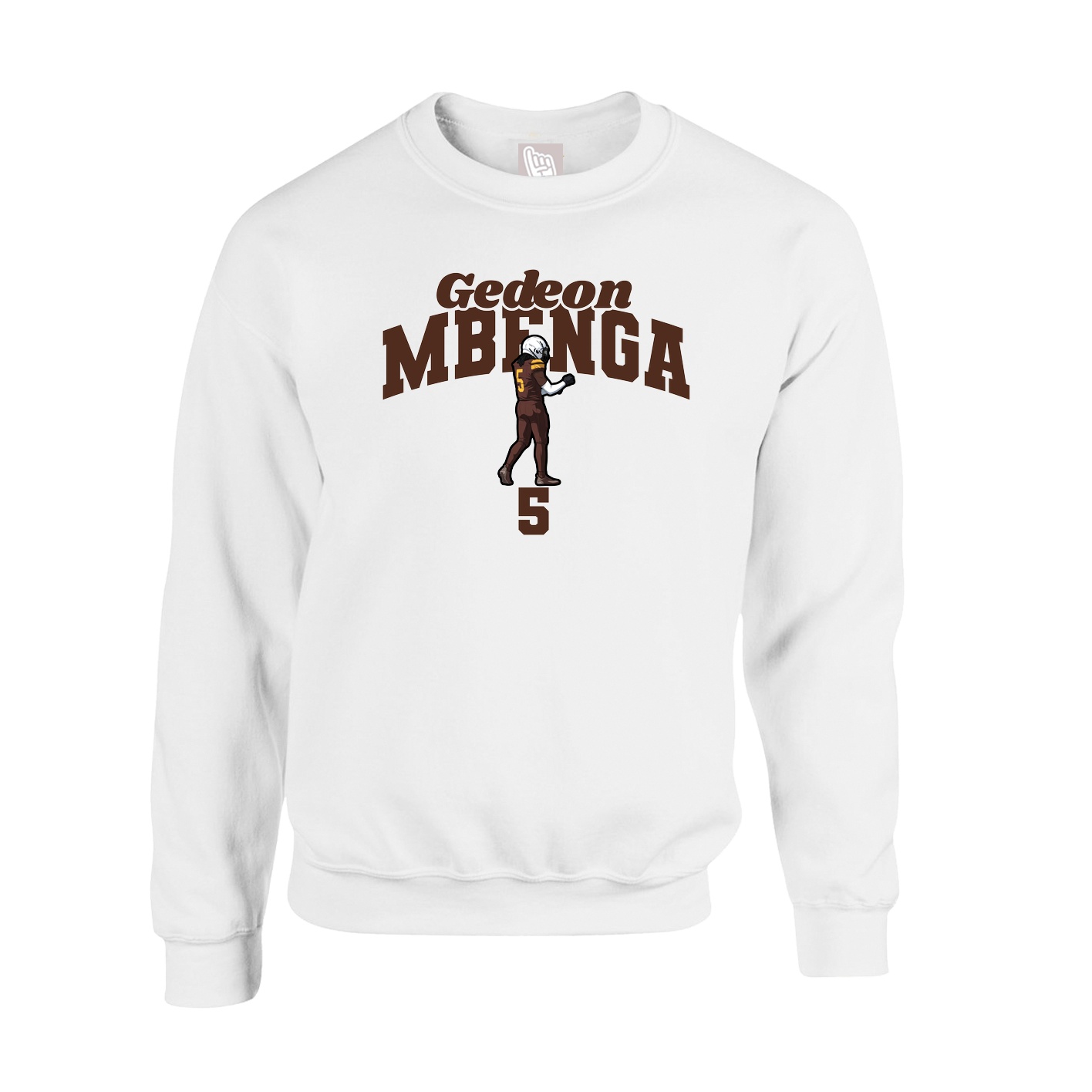 Fleece Crew — Signature Arch in White
