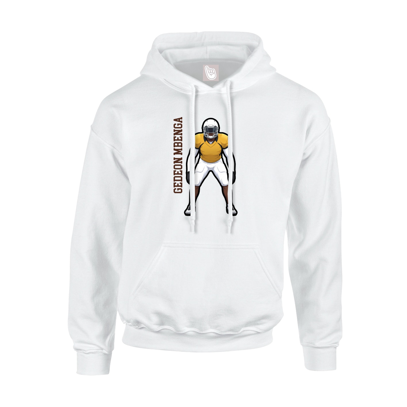 Youth Hoodie — Name Vertical in White