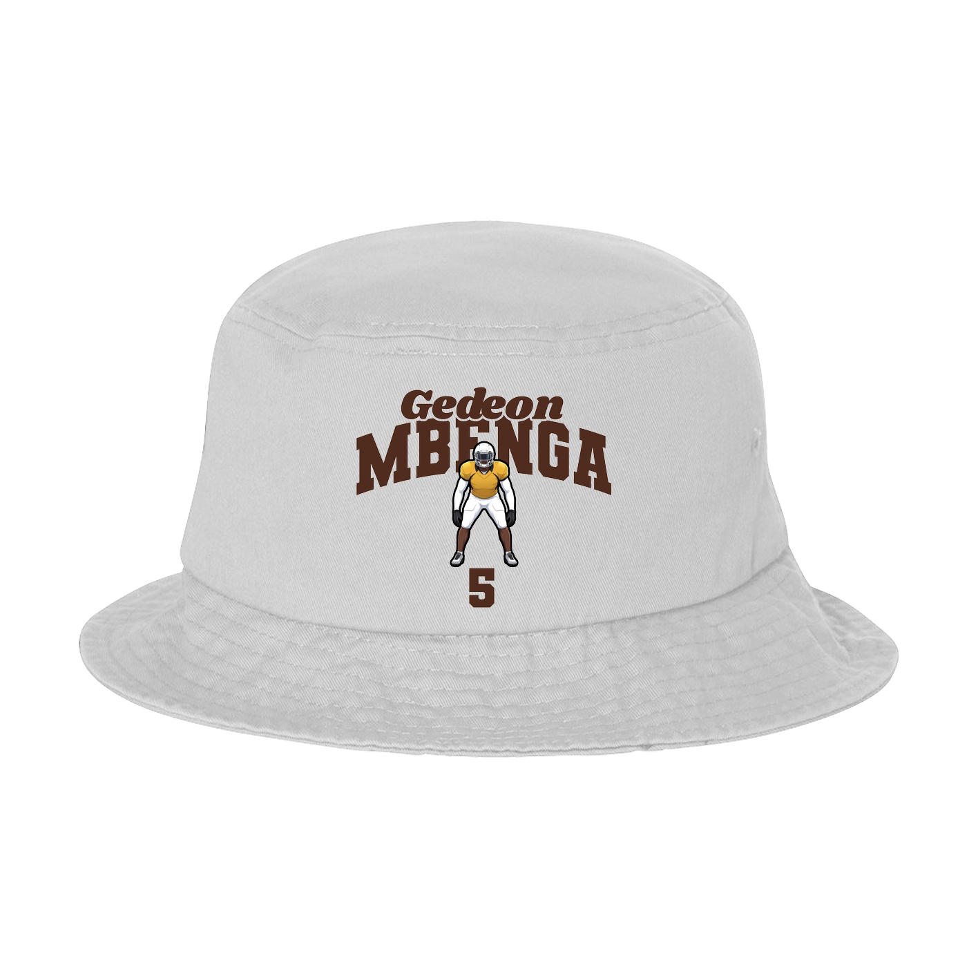 Bucket Cap — Signature Arch in White