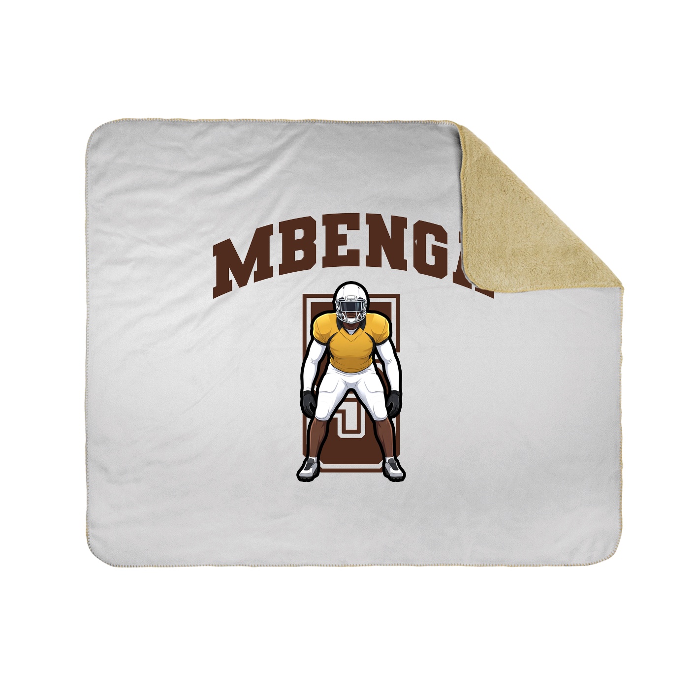 Throw Blanket — Number in White