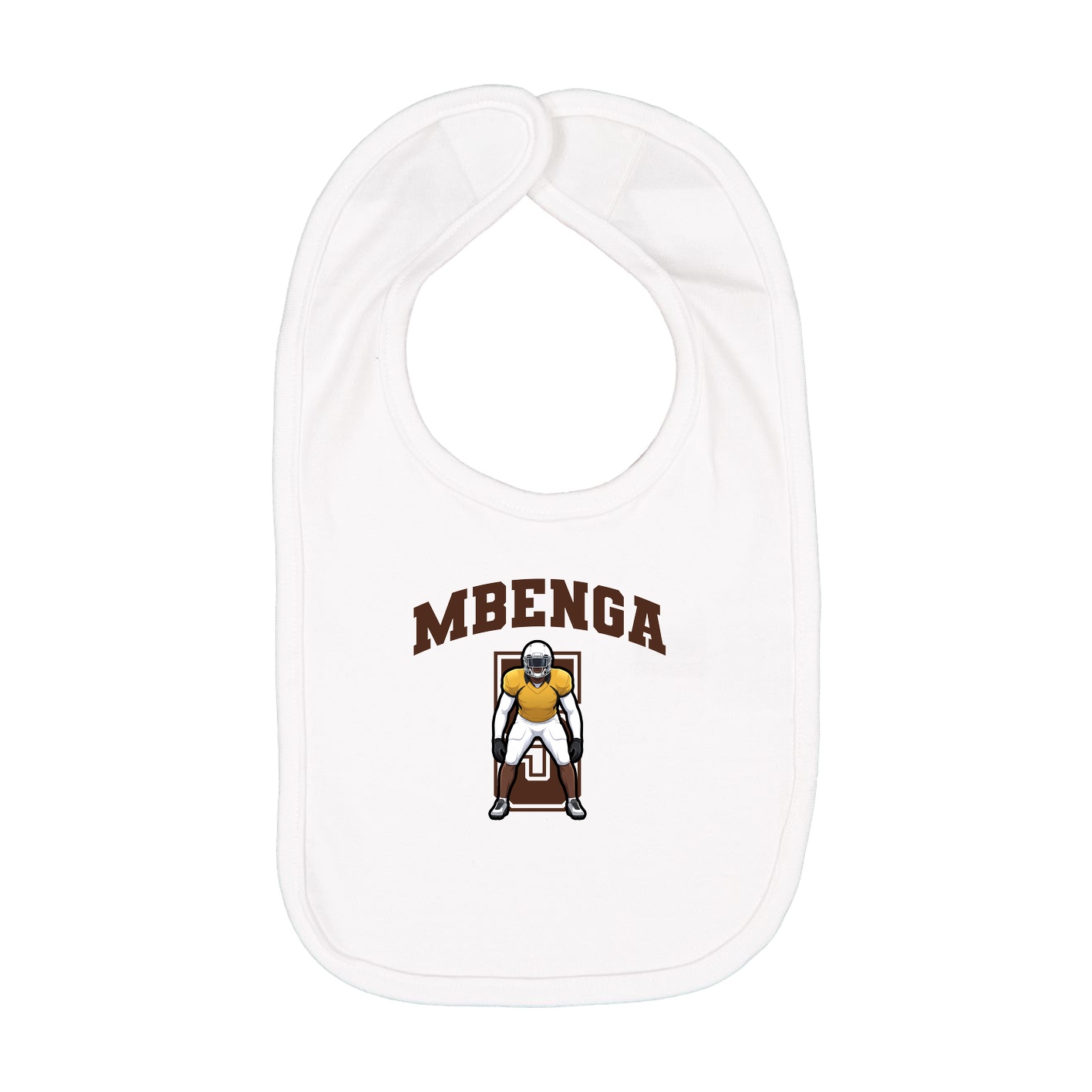 Infant Bib — Number in White