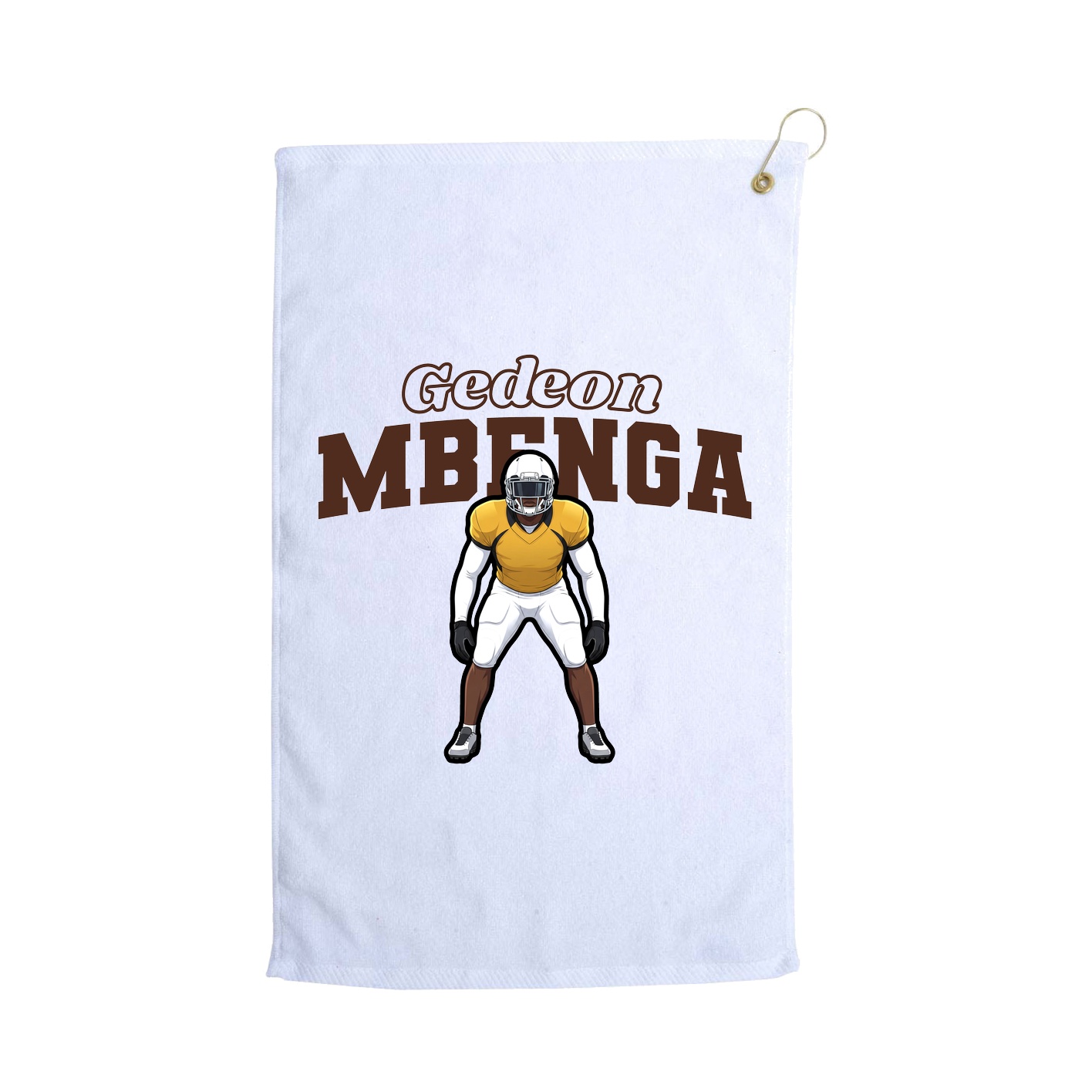 Golf Towel — Name Arch in White