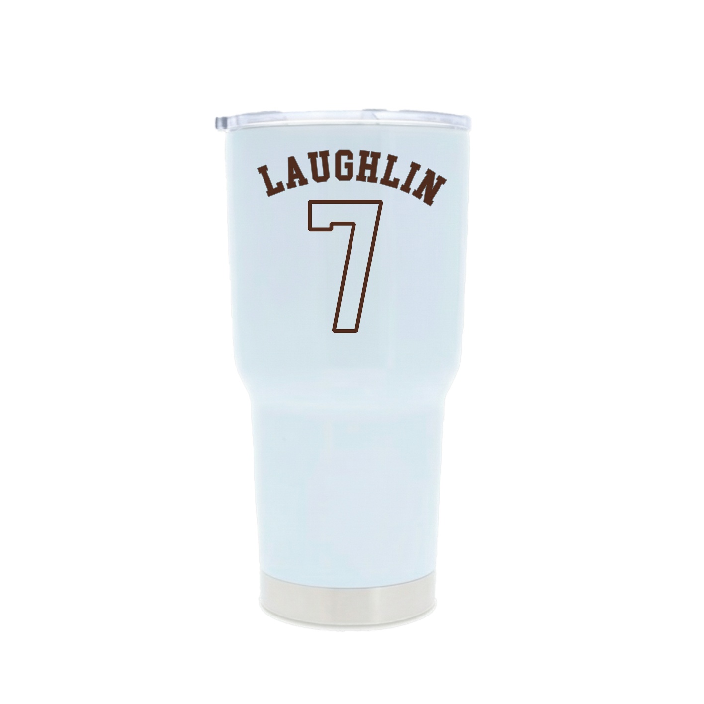 30oz Stainless Steel Tumbler — Shirsey Arch in White