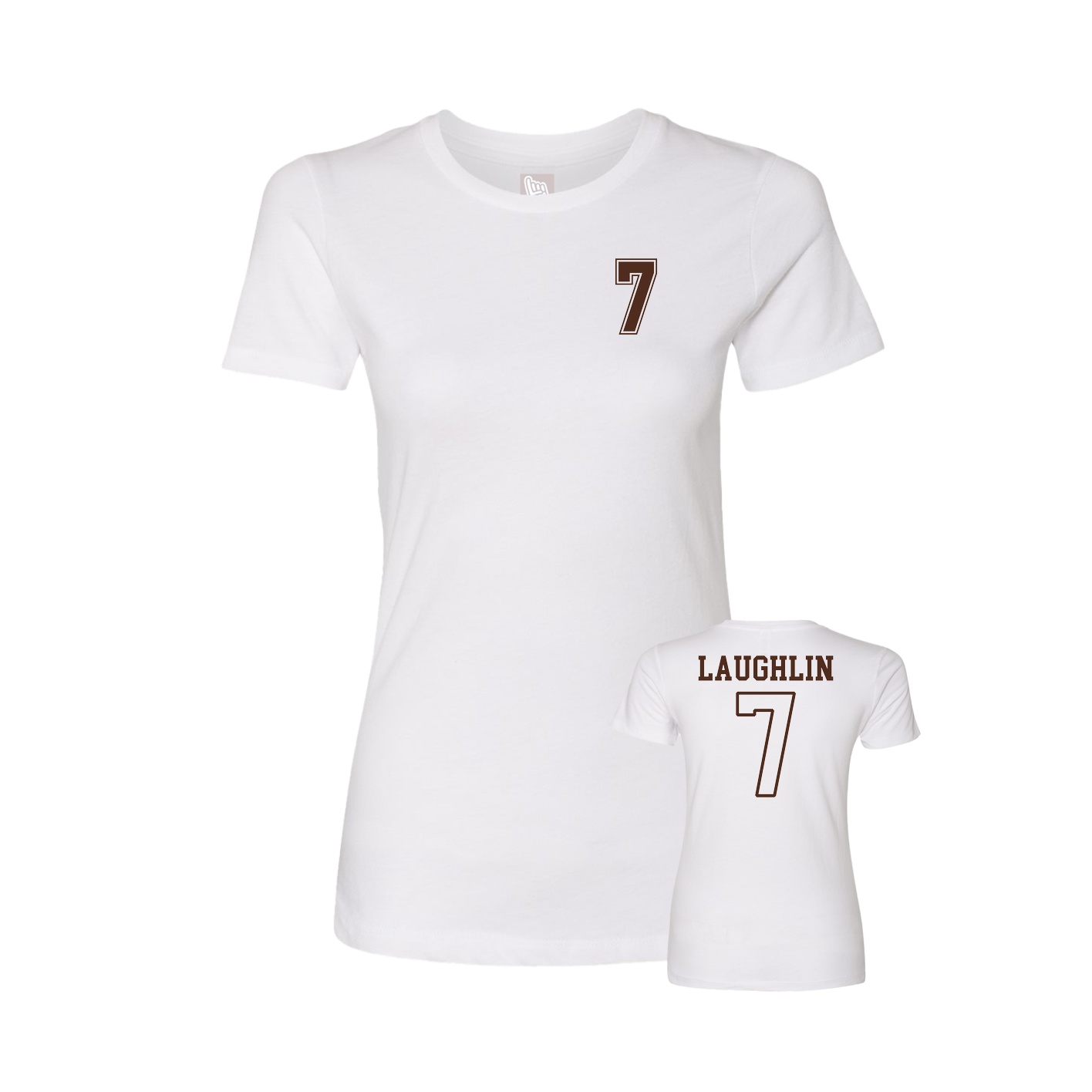 Fitted Women's Tee — Chest Back in White