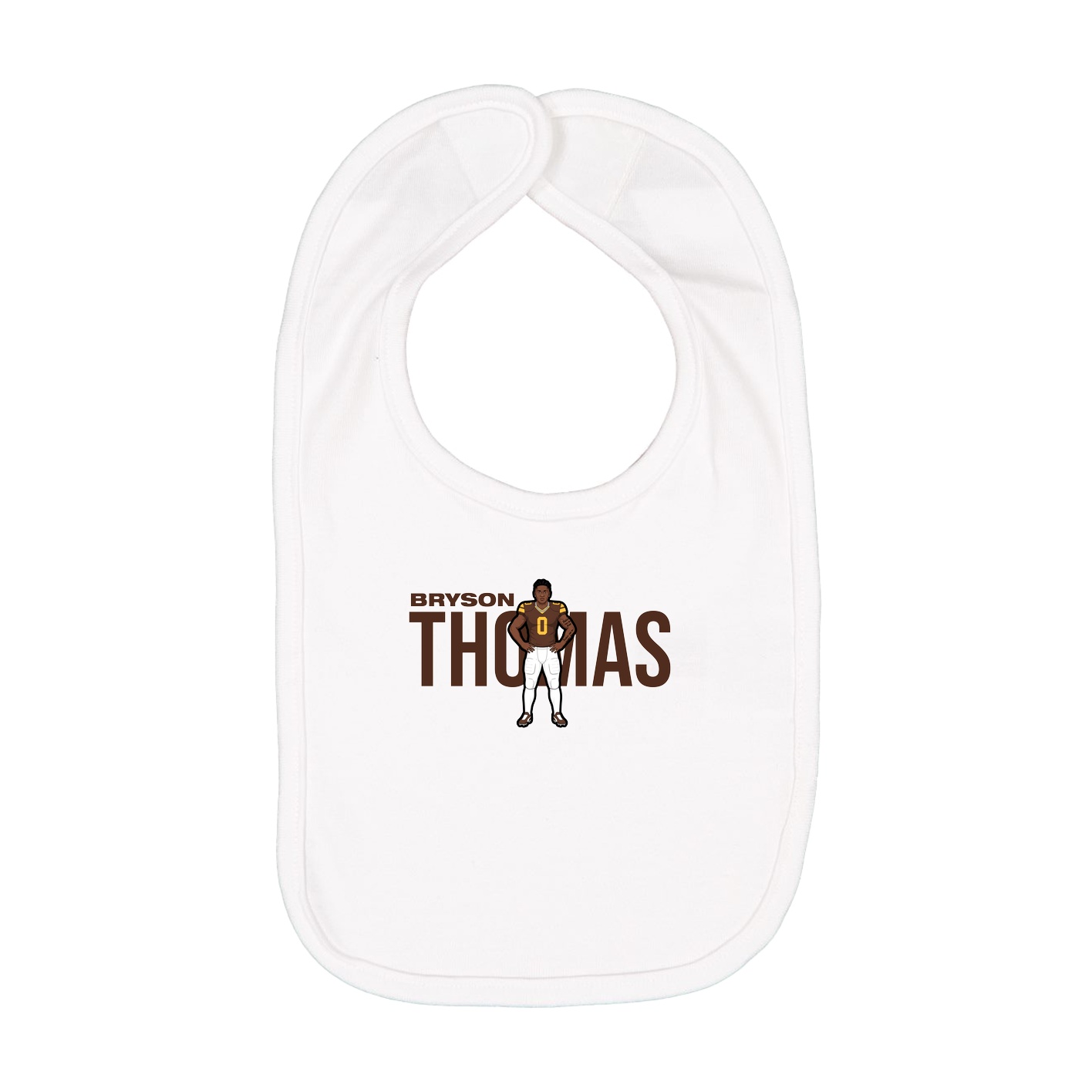 Infant Bib — Player Name in White