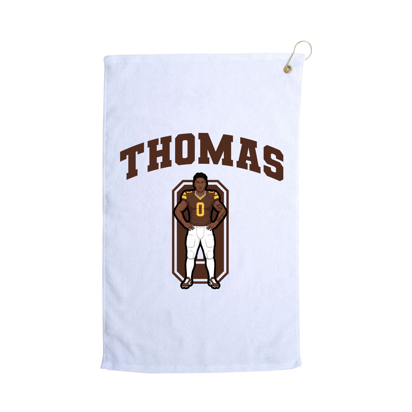 Golf Towel — Number in White