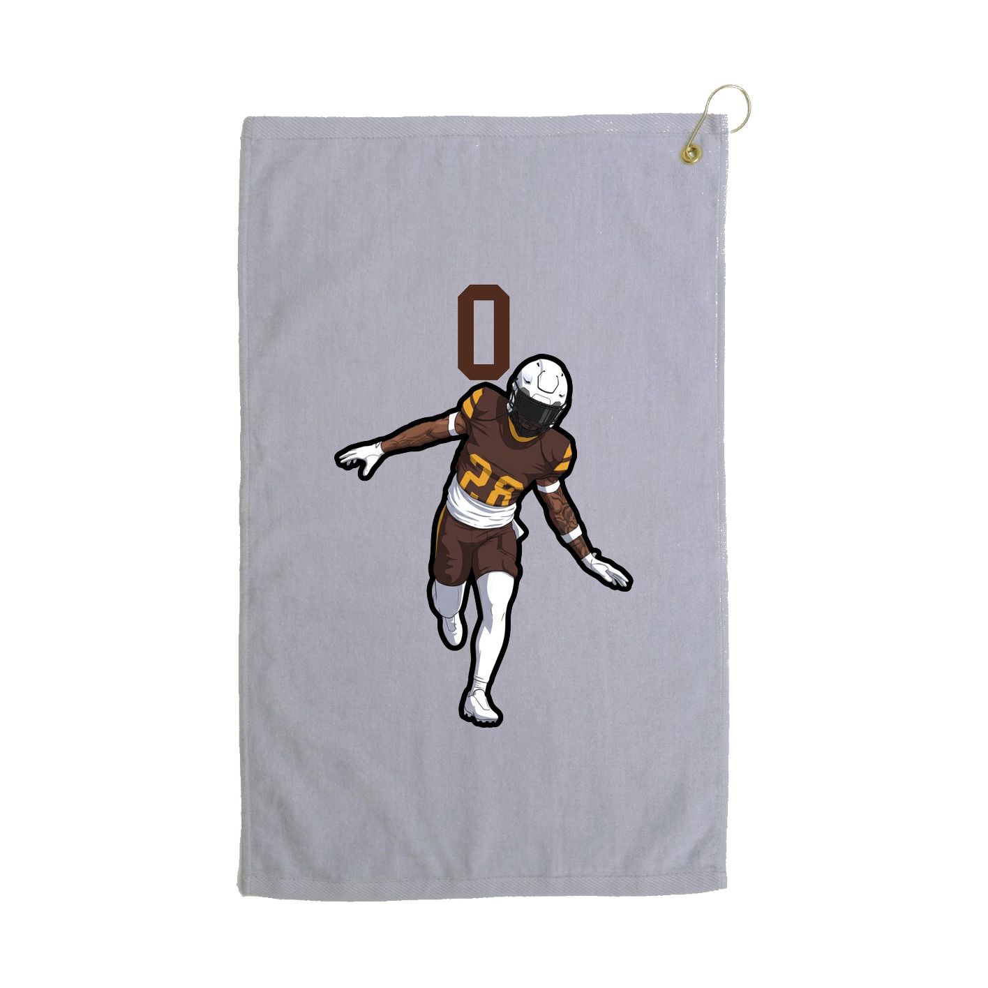 Golf Towel — Number Top in Grey