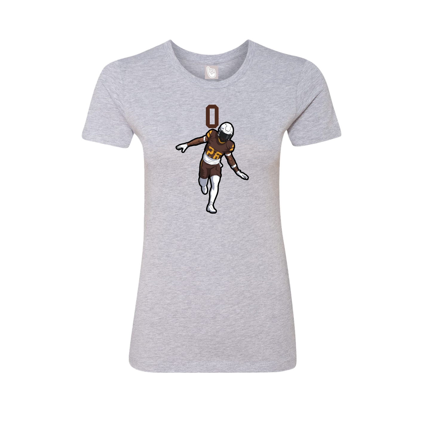 Womens Tee — Number Top in Grey