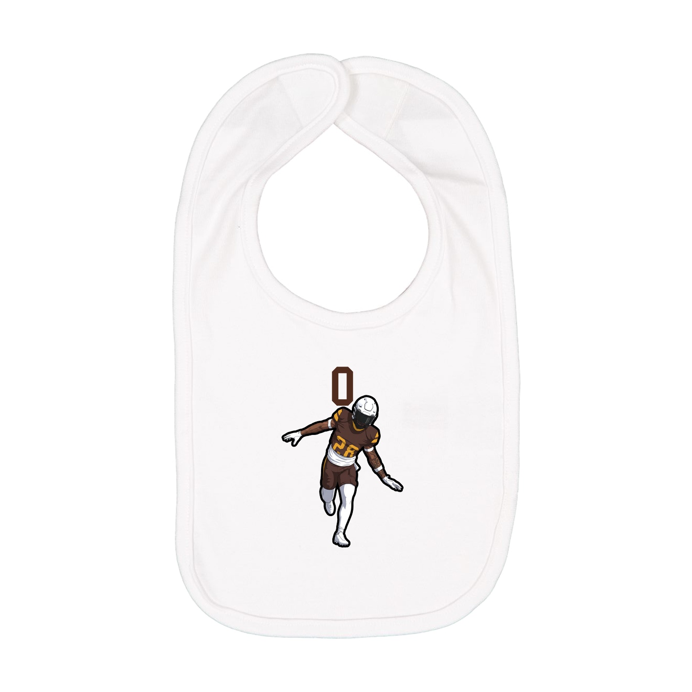 Infant Bib — Number Top in White