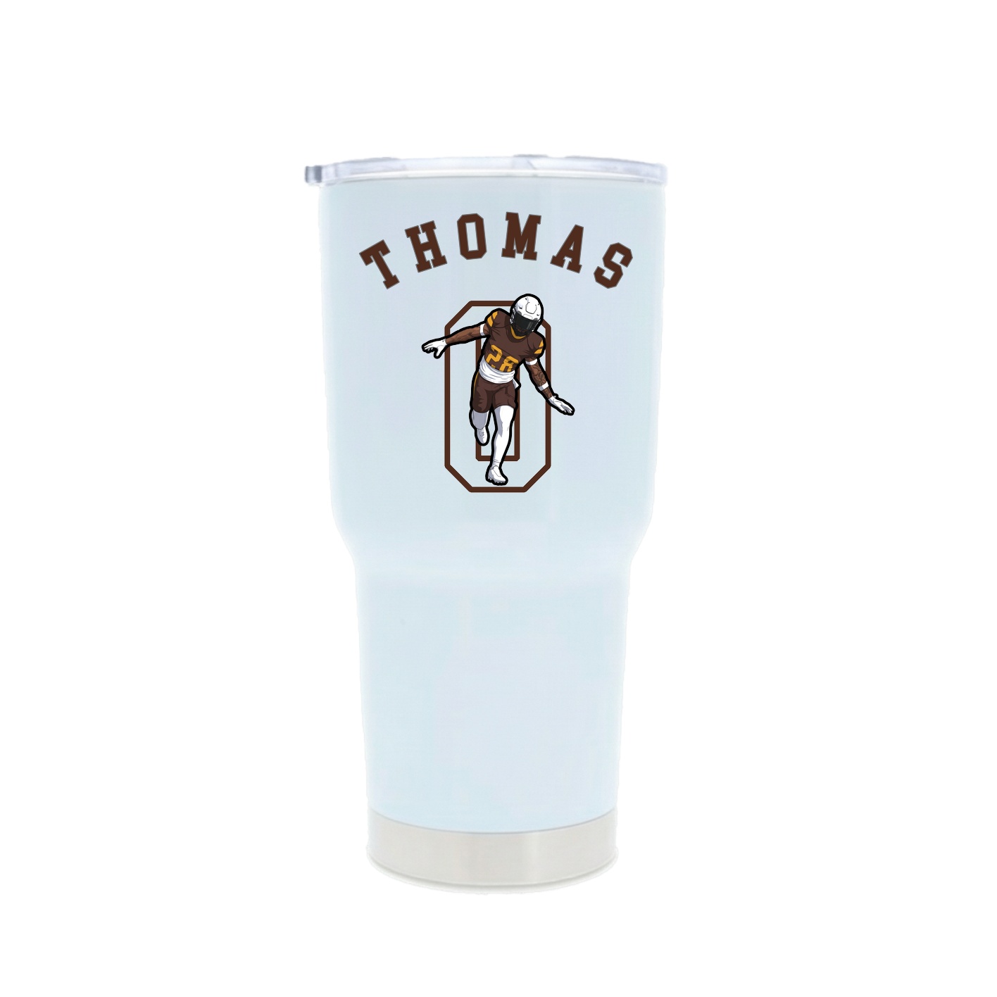 30oz Stainless Steel Tumbler — Shirsey Arch in White