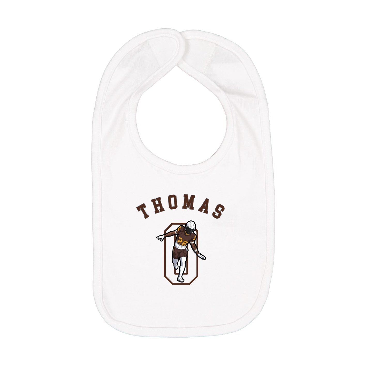 Infant Bib — Shirsey Arch in White