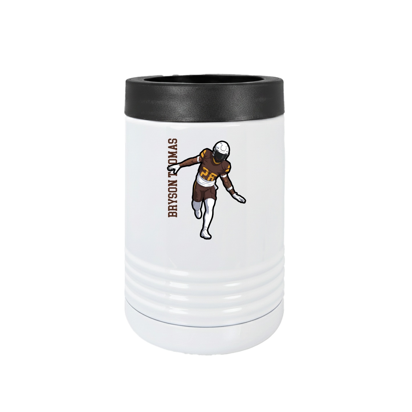 Beverage Holder — Name Vertical in White