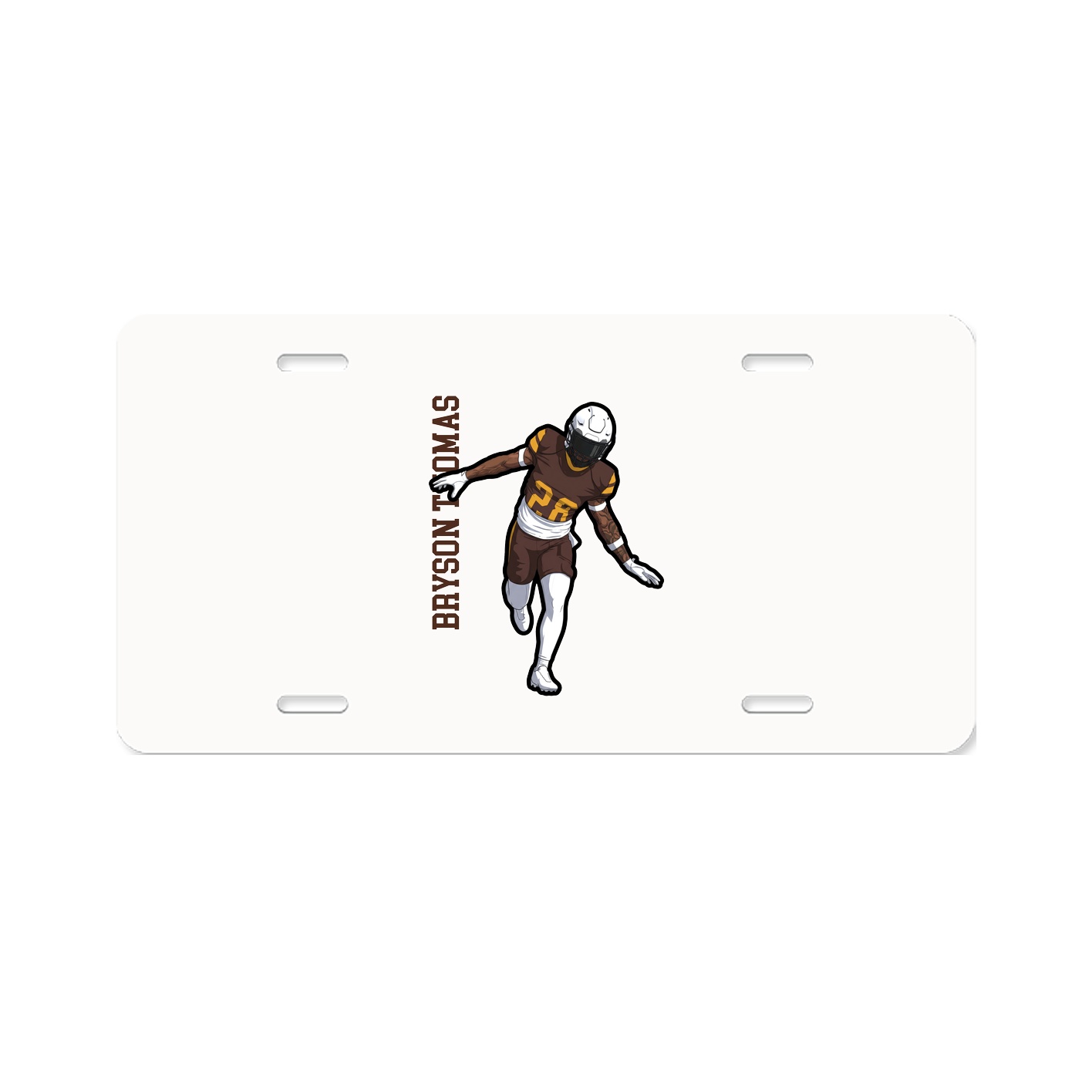 License Plate — Name Vertical in Classic