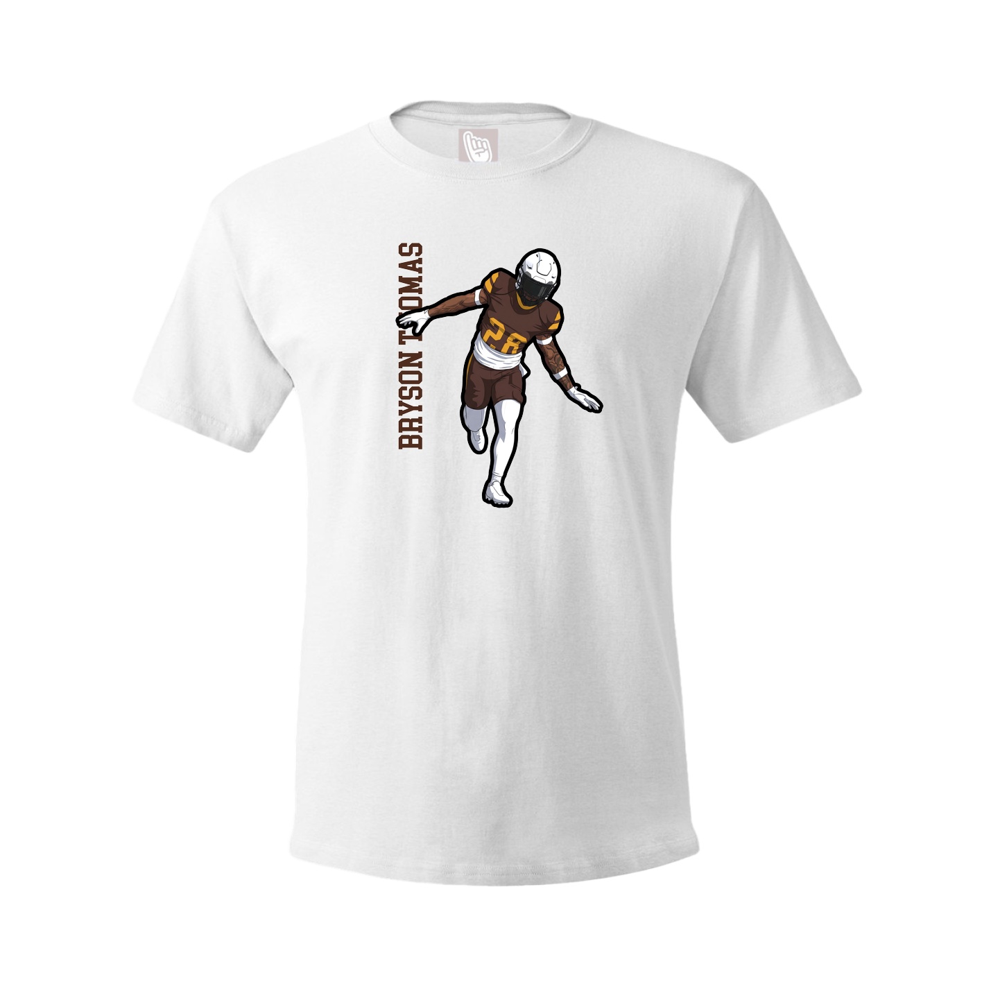 Tee — Name Vertical in White