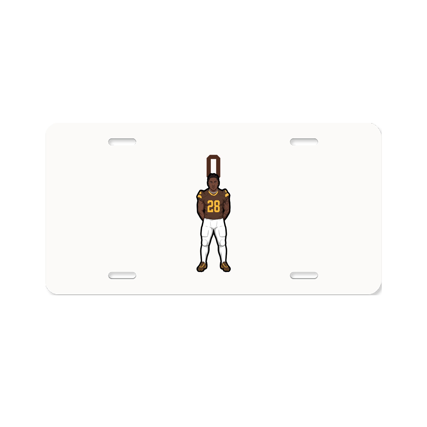 License Plate — Number Top in Classic