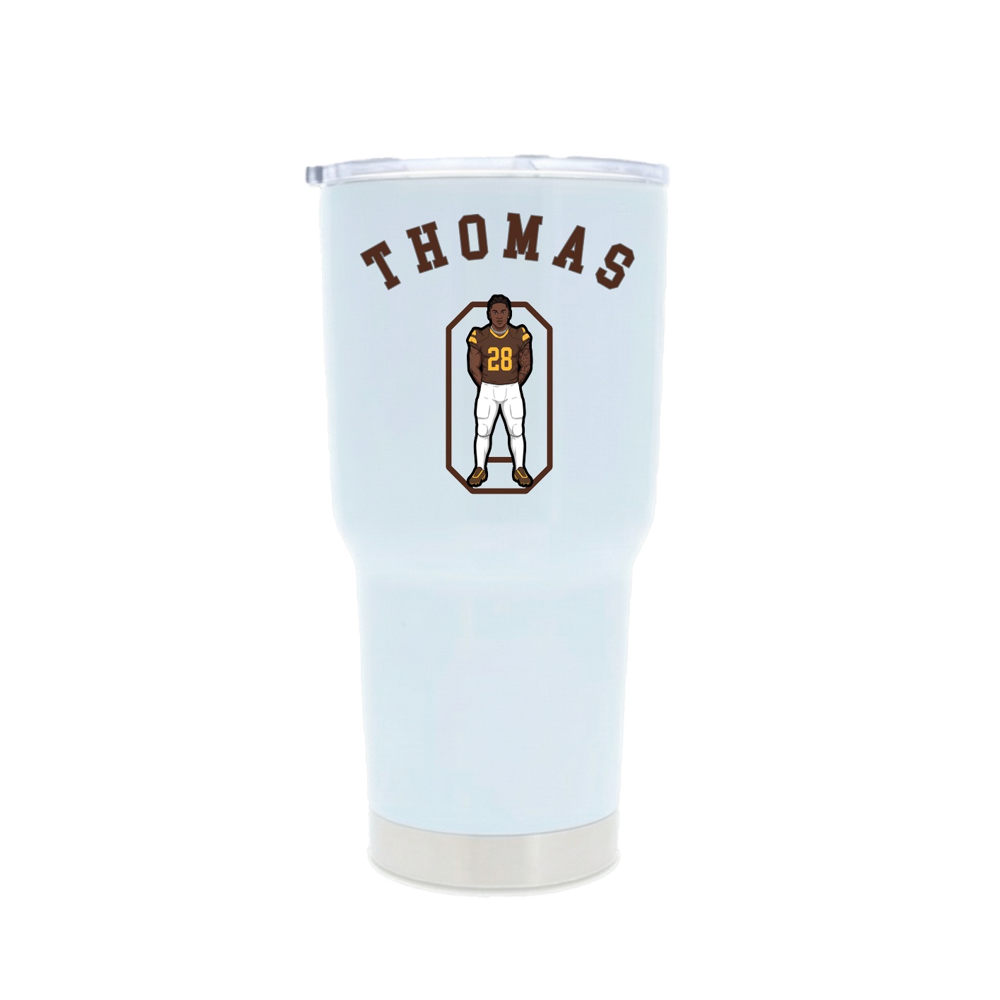 30oz Stainless Steel Tumbler — Shirsey Arch in White