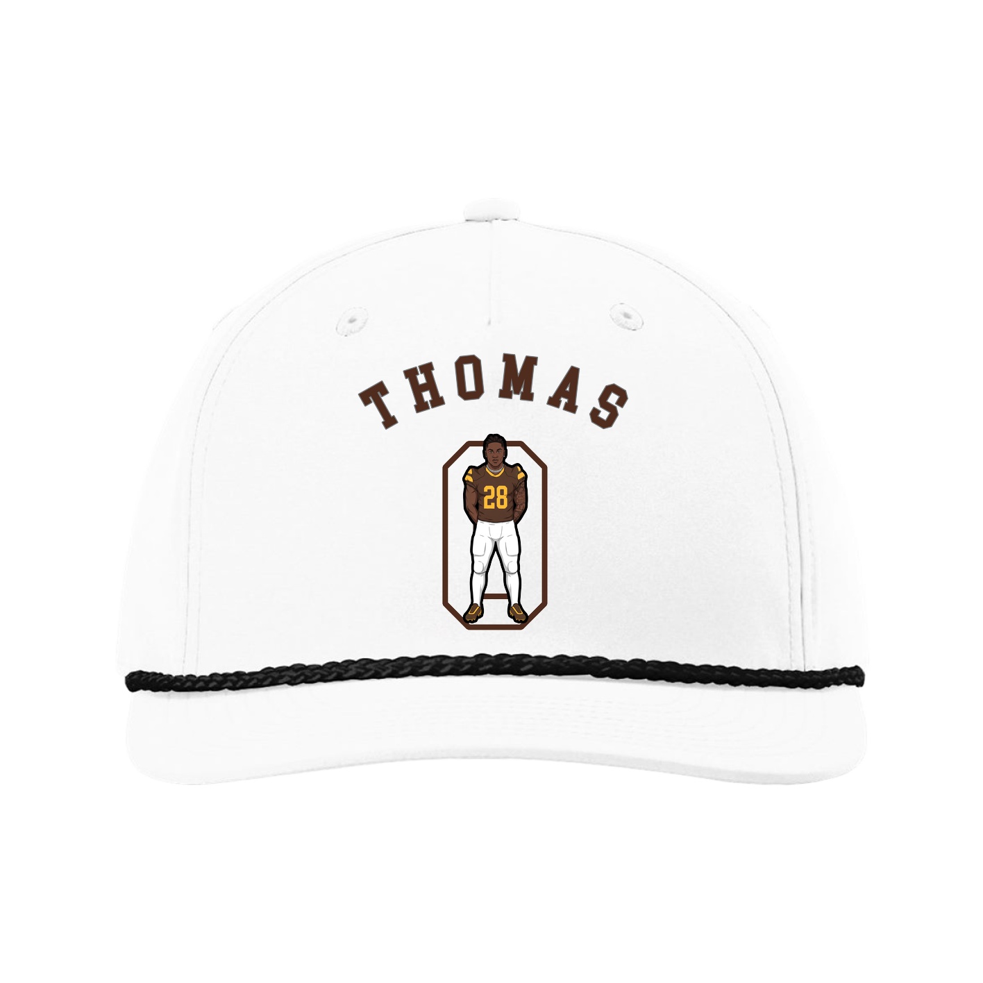 Five-Panel Classic Rope Cap — Shirsey Arch in White