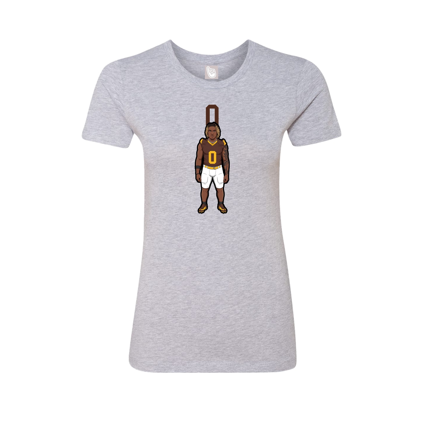 Womens Tee — Number Top in Grey