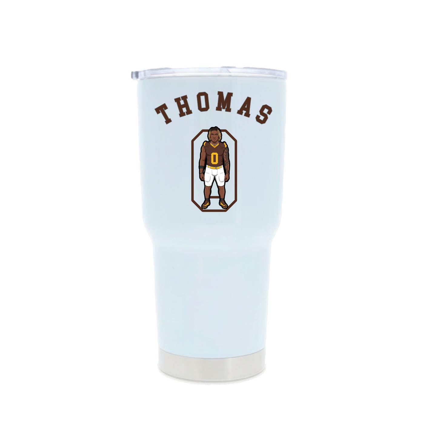 30oz Stainless Steel Tumbler — Shirsey Arch in White