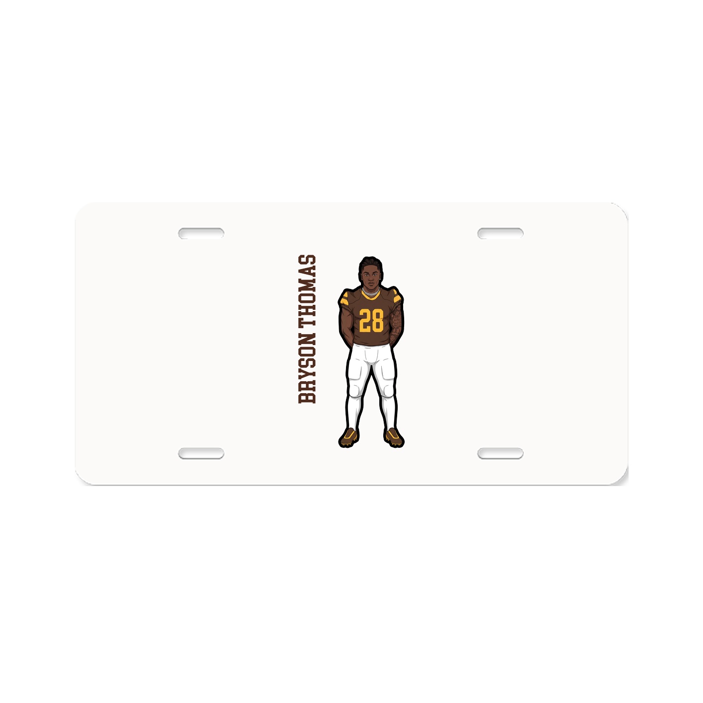 License Plate — Name Vertical in Classic