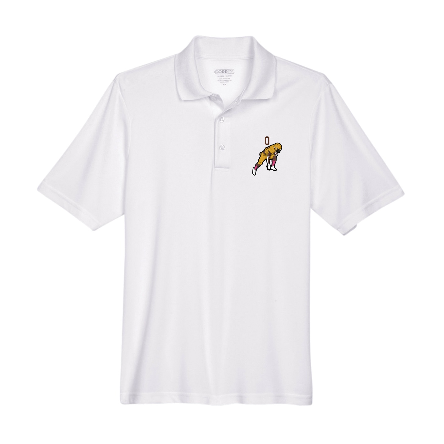 Performance Polo — Number Top in White