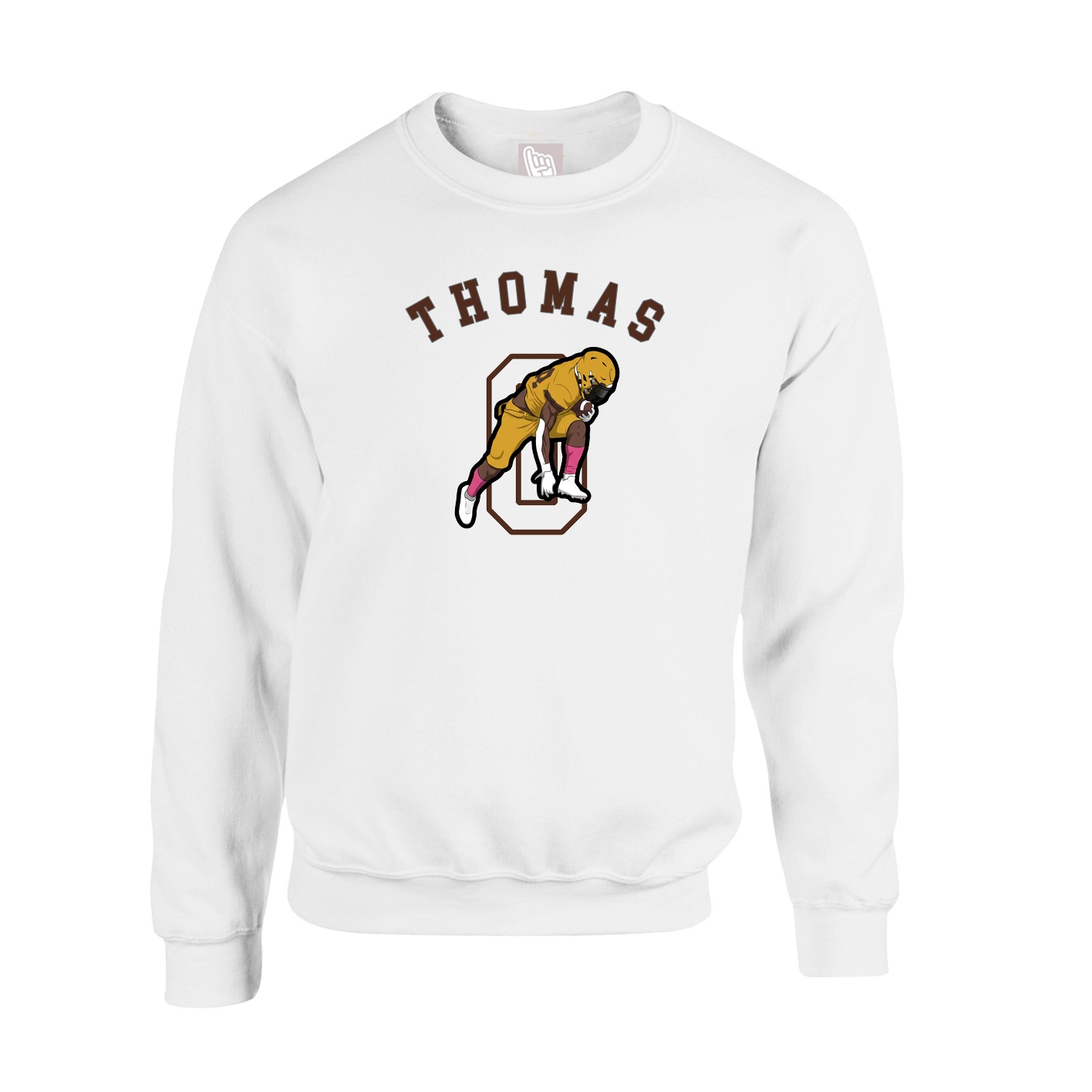 Fleece Crew — Shirsey Arch in White