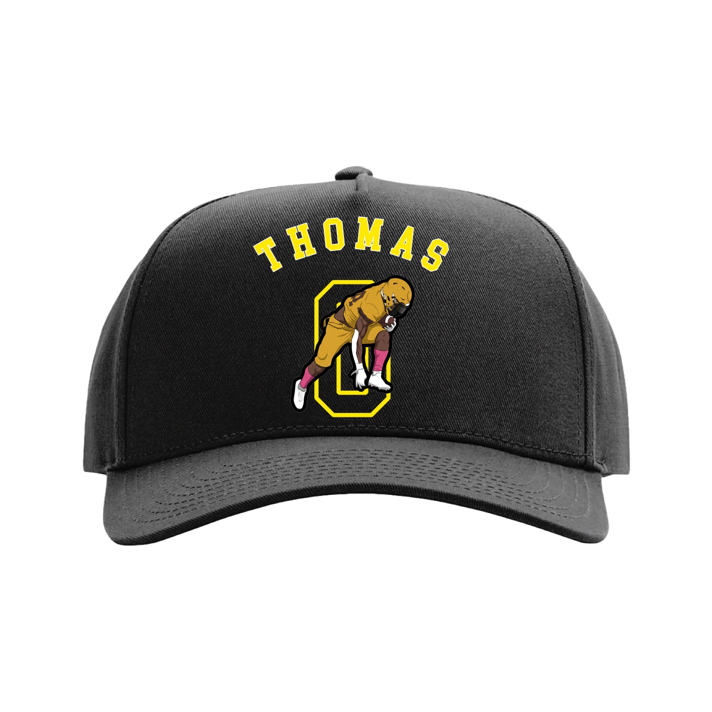 Full Fabric Five-Panel Champ Cap — Shirsey Arch in Black