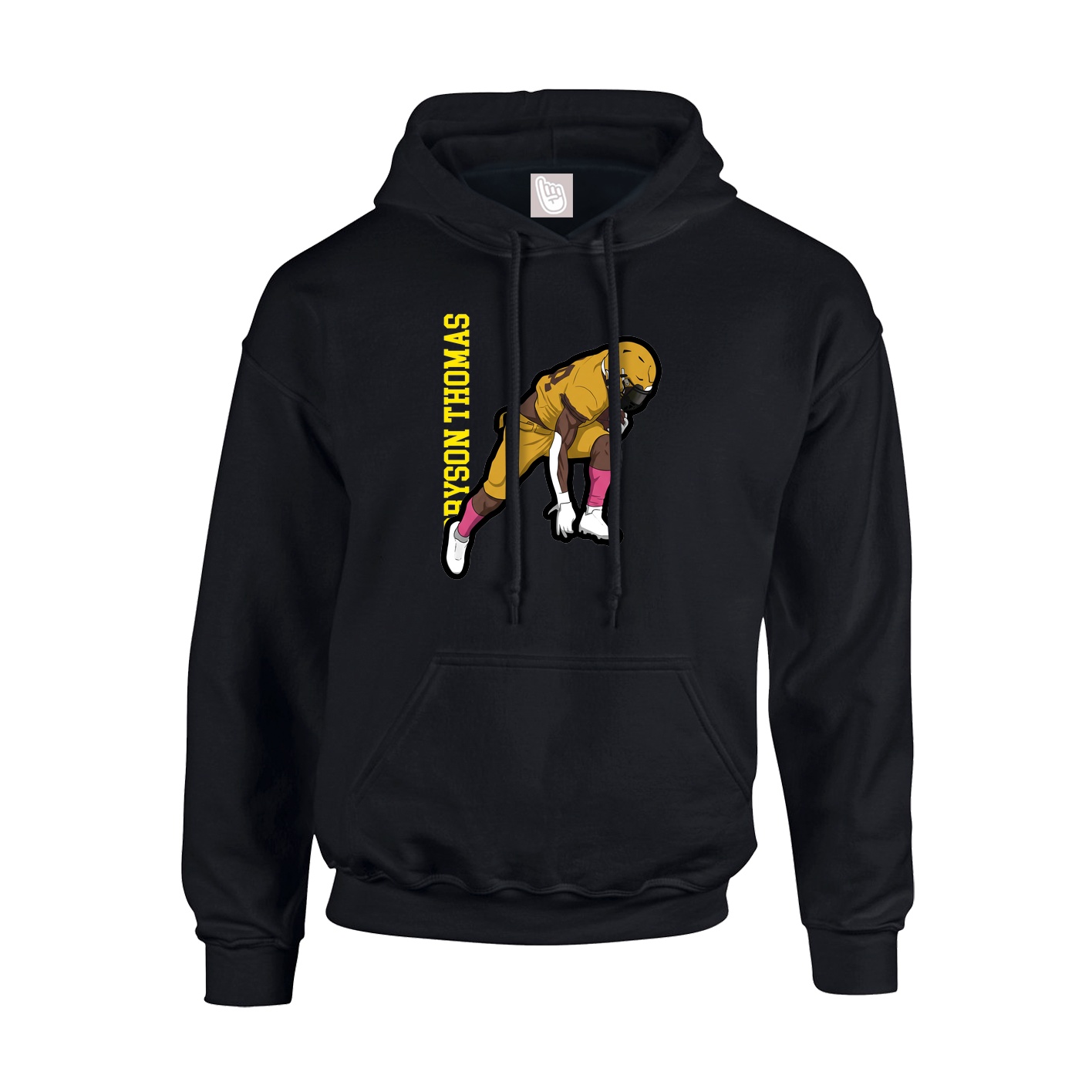Hoodie — Name Vertical in Black