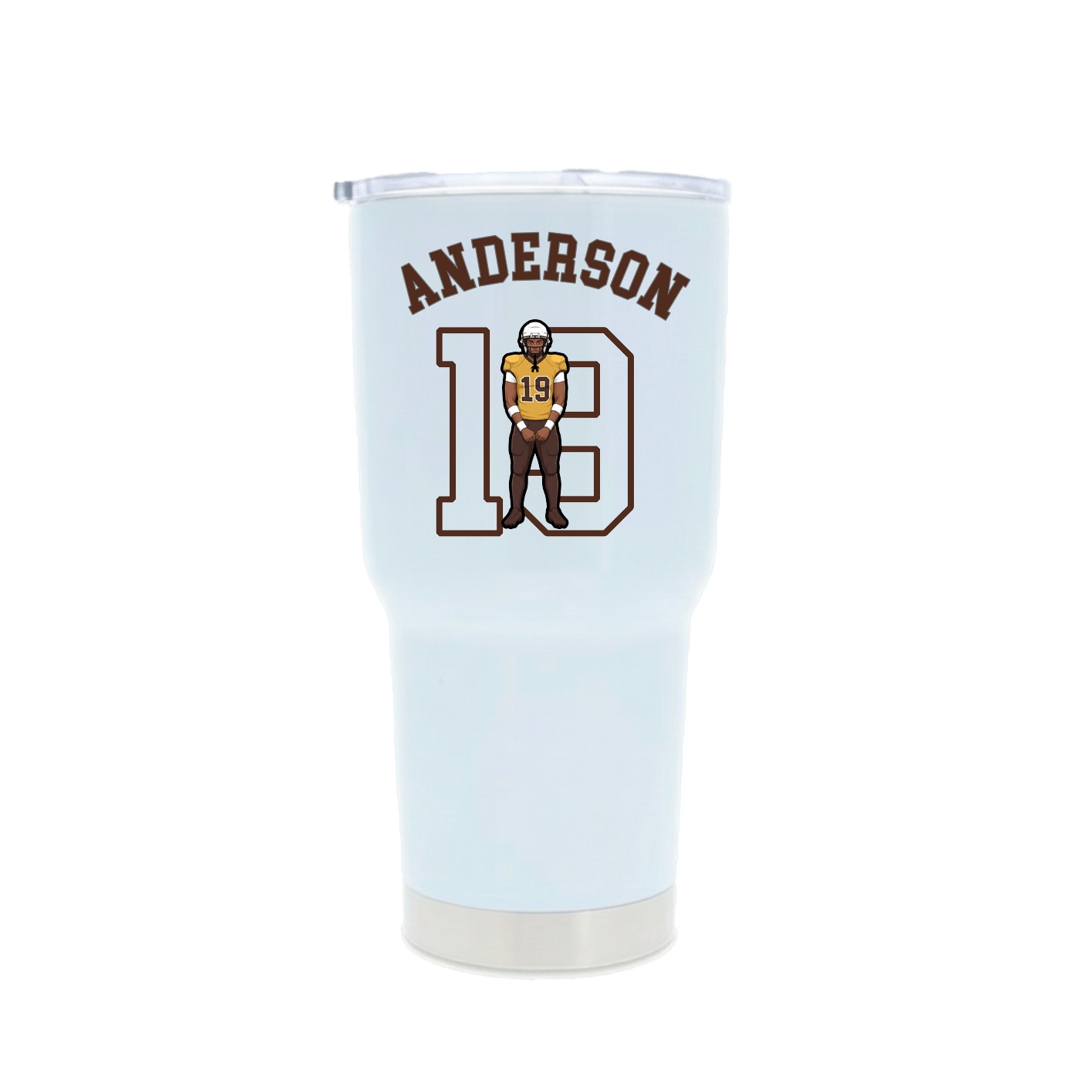 30oz Stainless Steel Tumbler — Shirsey Arch in White