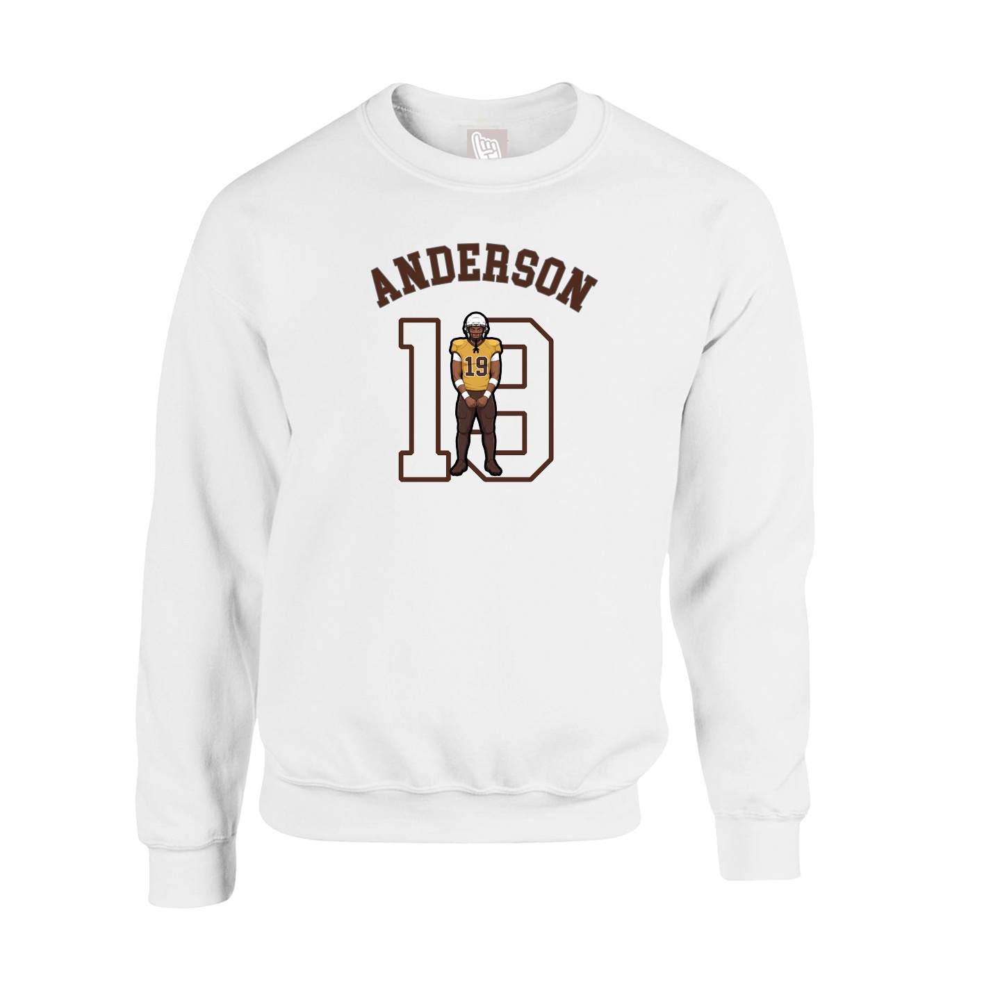 Fleece Crew — Shirsey Arch in White