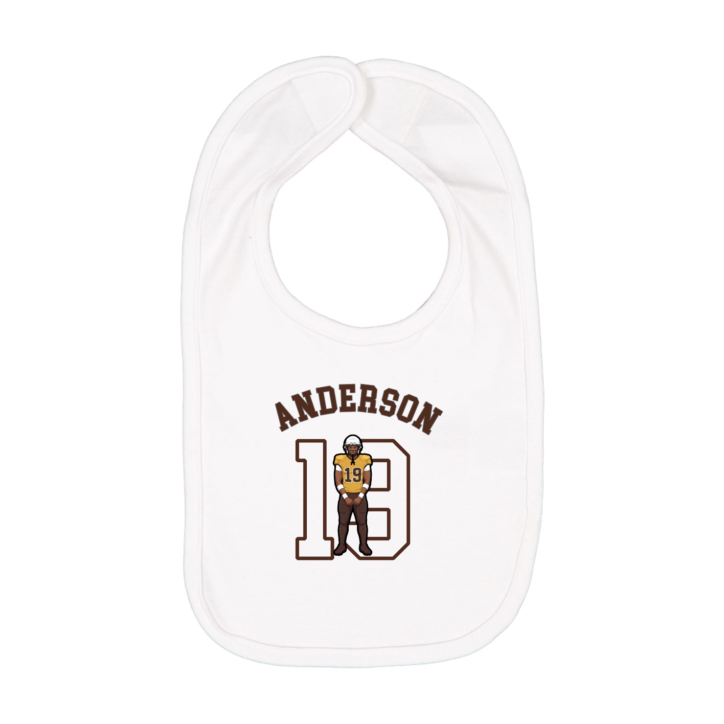 Infant Bib — Shirsey Arch in White