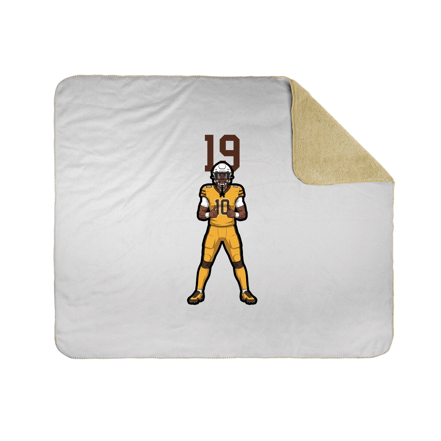 Throw Blanket — Number Top in White
