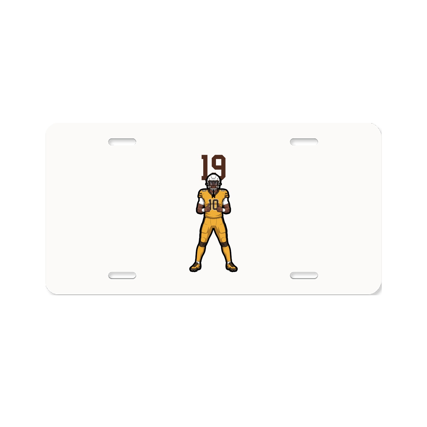 License Plate — Number Top in Classic