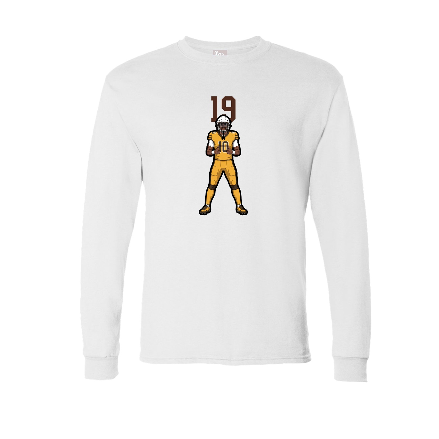 Long Sleeve Tee — Number Top in White
