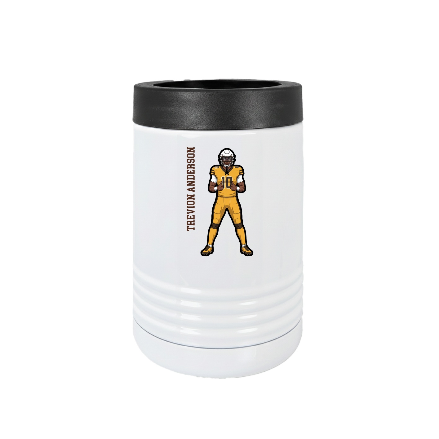 Beverage Holder — Name Vertical in White