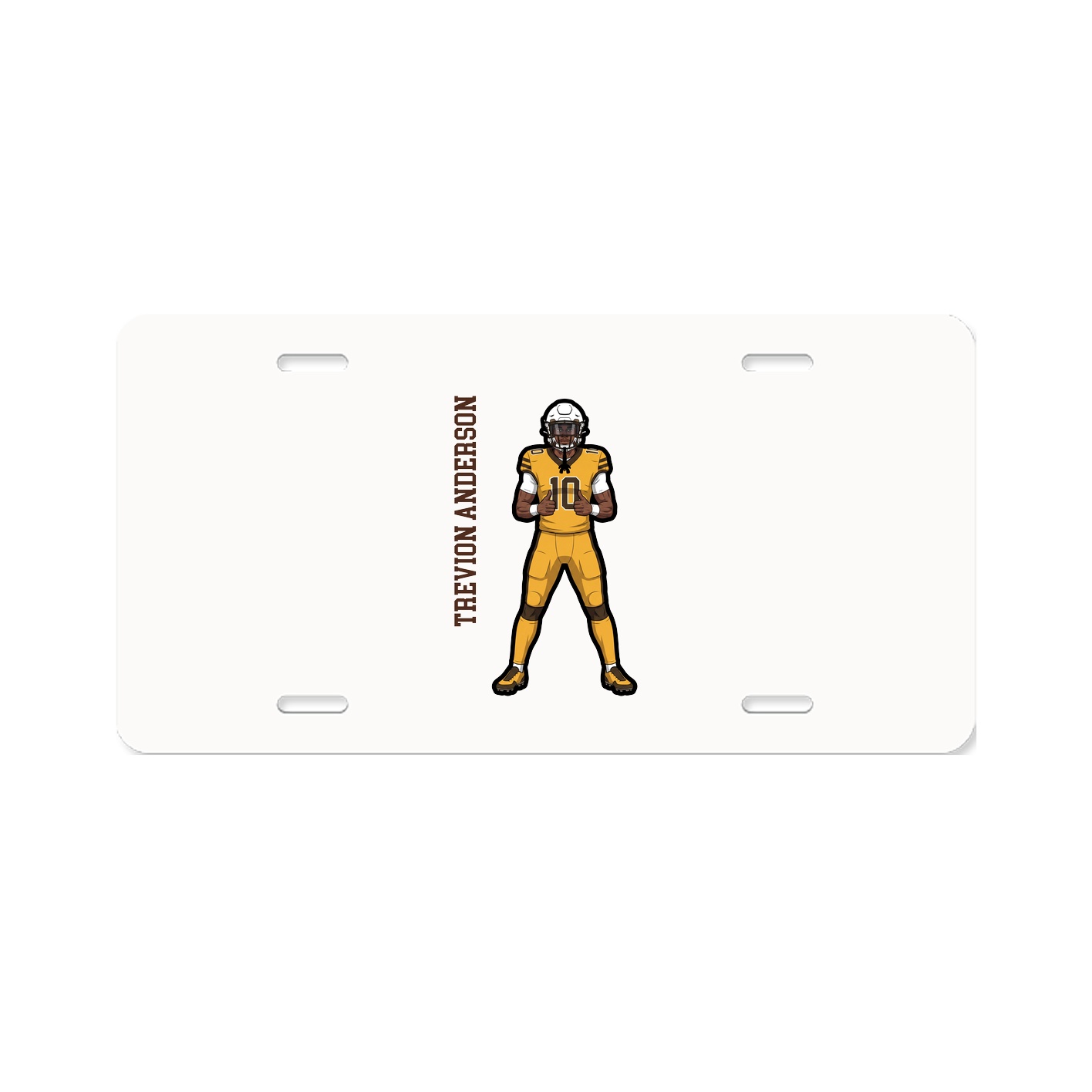 License Plate — Name Vertical in Classic