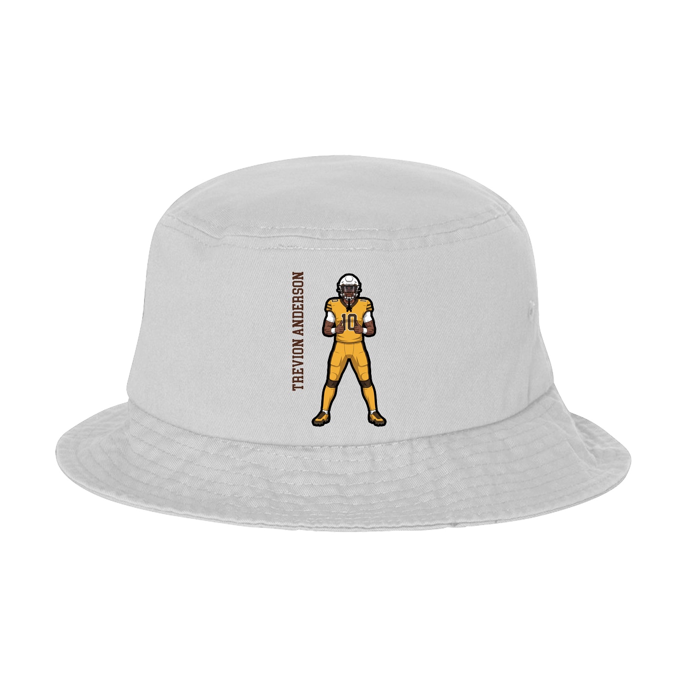 Bucket Cap — Name Vertical in White