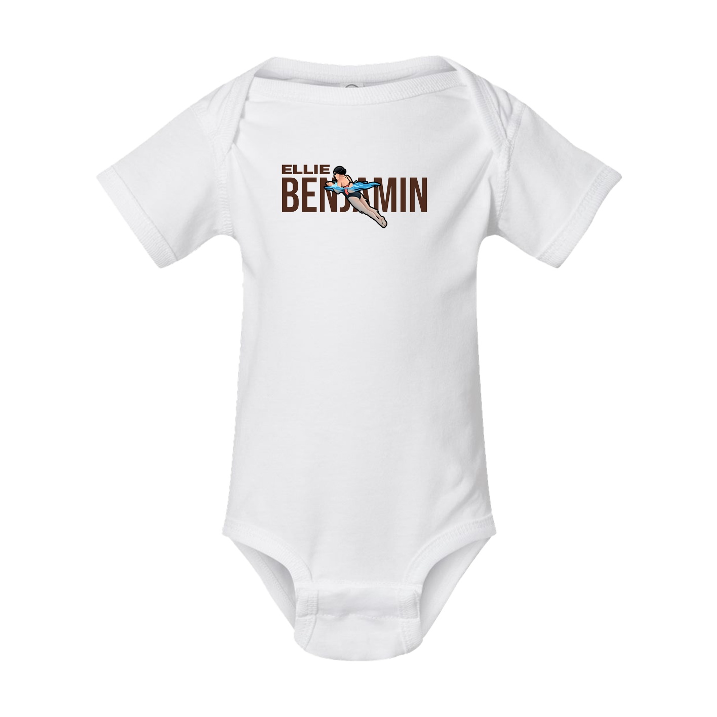 Baby Onesie — Player Name in White