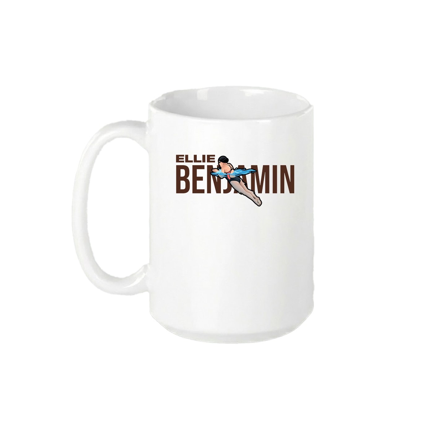 15oz Coffee Mug — Player Name in White