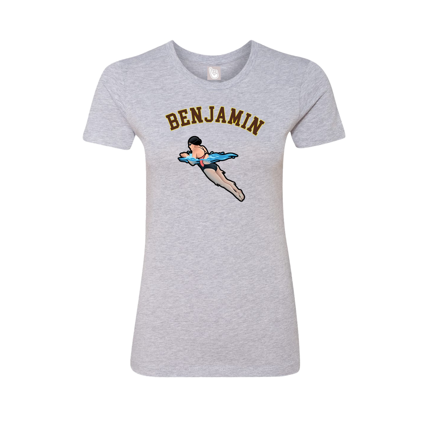 Fitted Women's Tee — Shirsey Arch in Grey