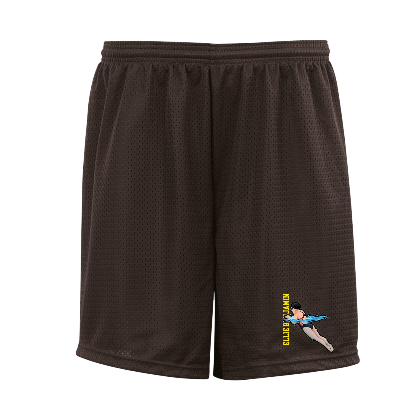 Shorts — Name Vertical in Brown