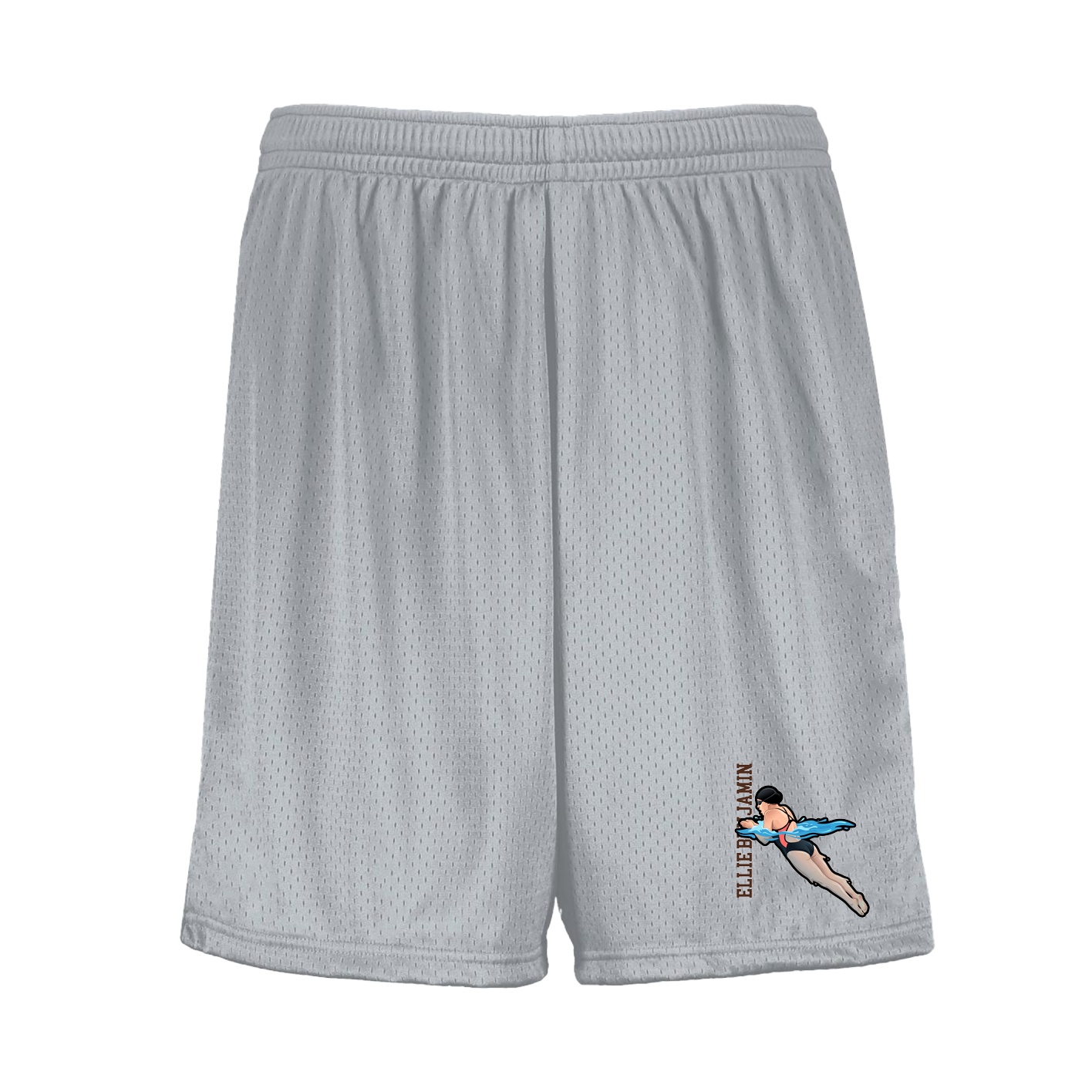 Shorts — Name Vertical in Silver