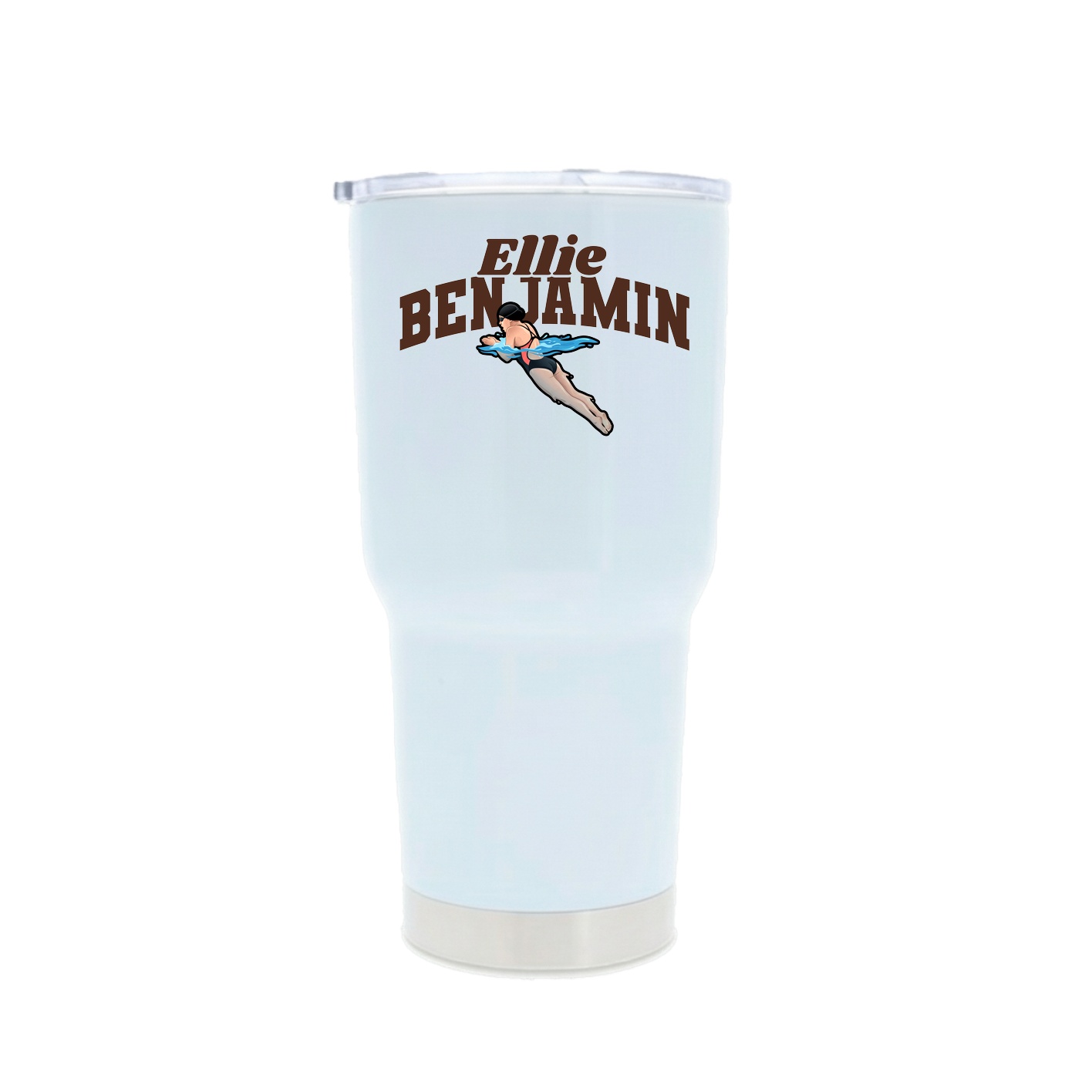 30oz Stainless Steel Tumbler — Signature Arch in White