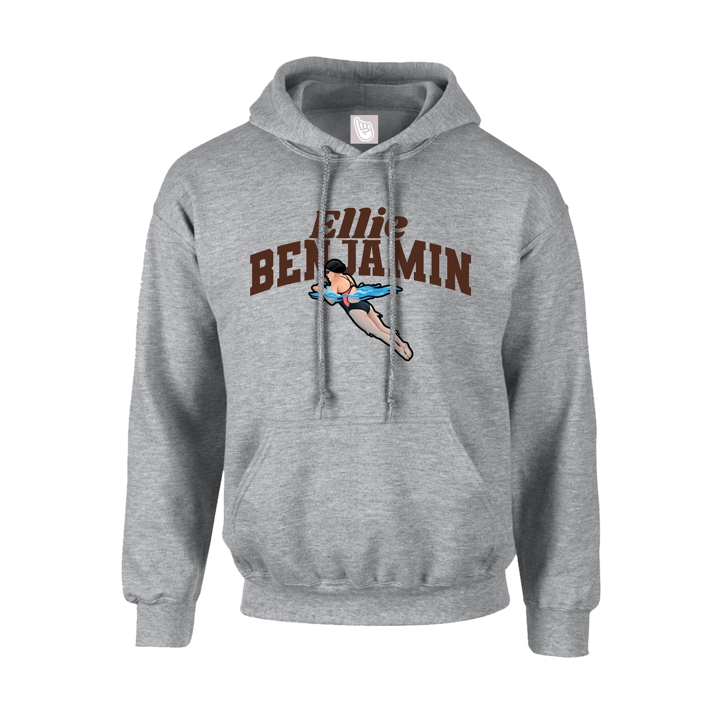 Youth Hoodie — Signature Arch in Grey