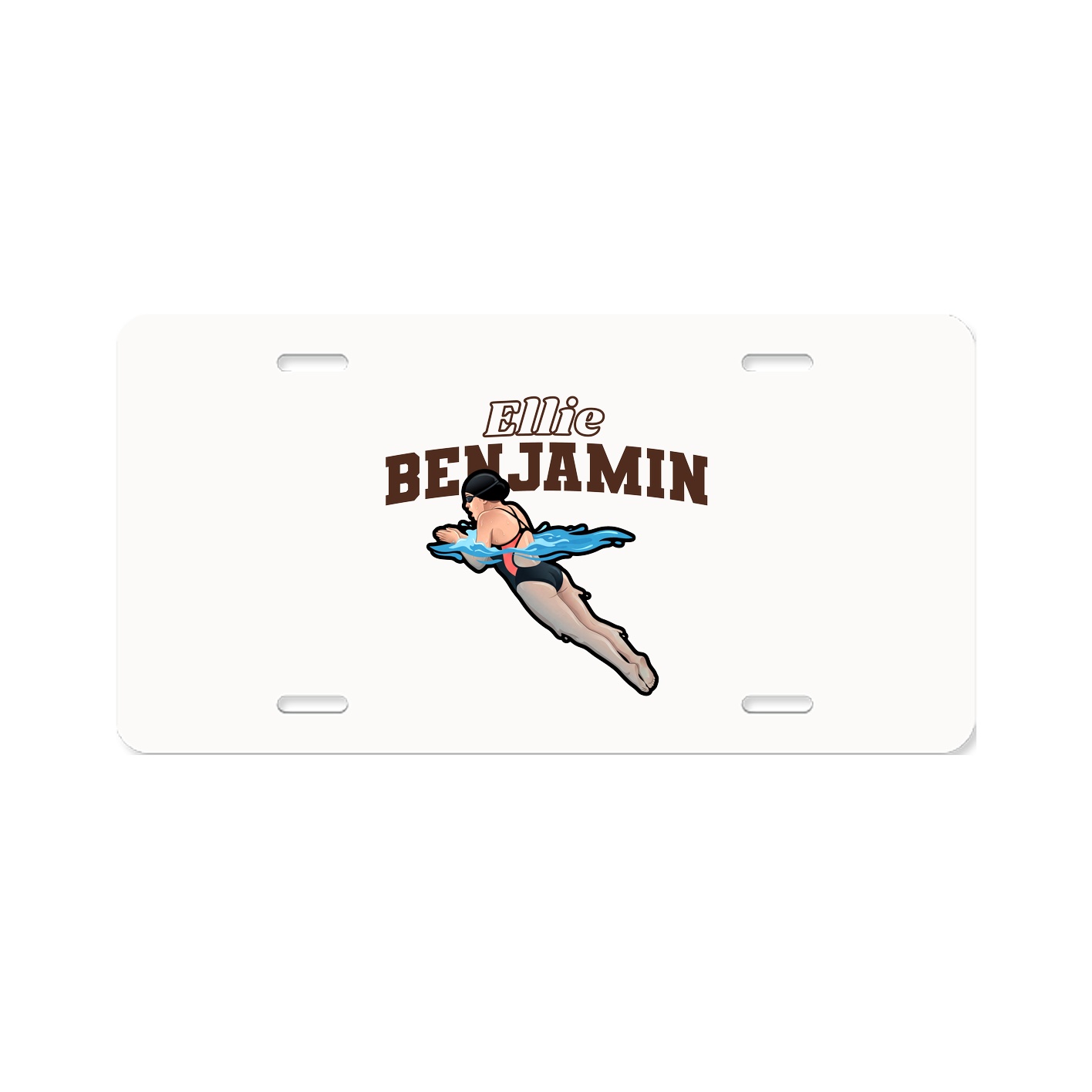 License Plate — Name Arch in Classic
