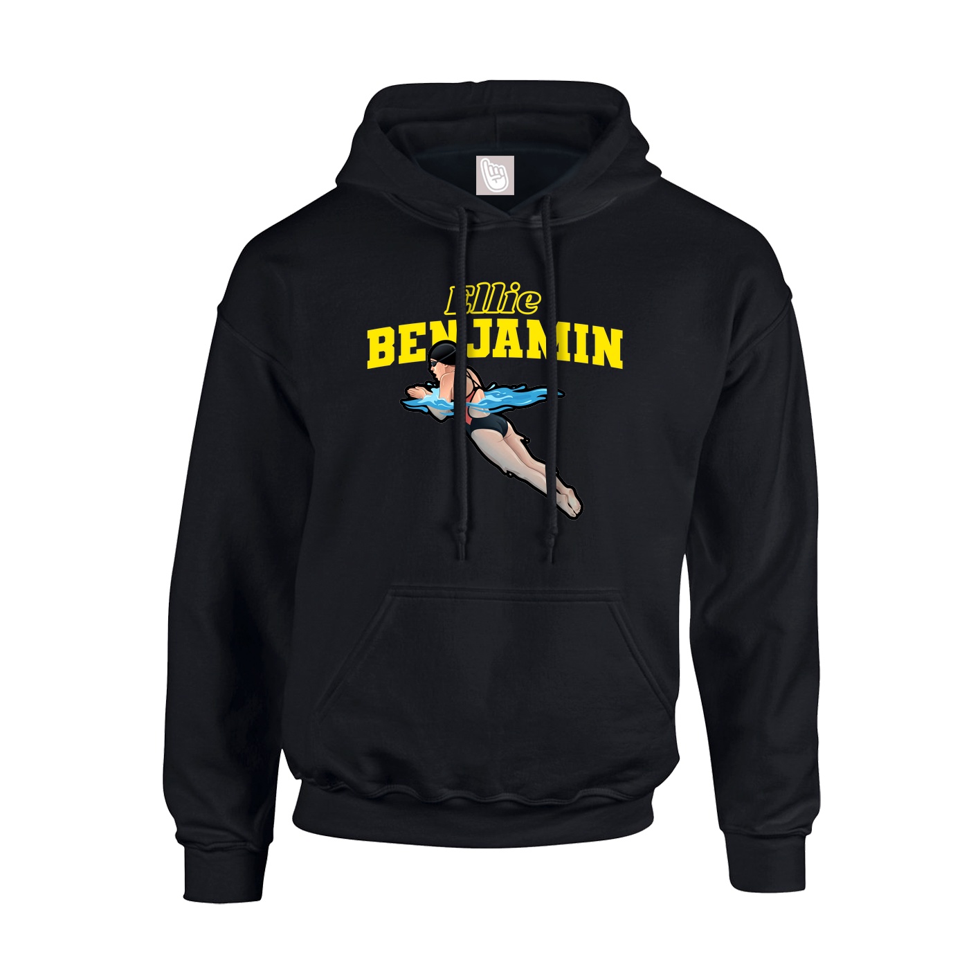 Hoodie — Name Arch in Black