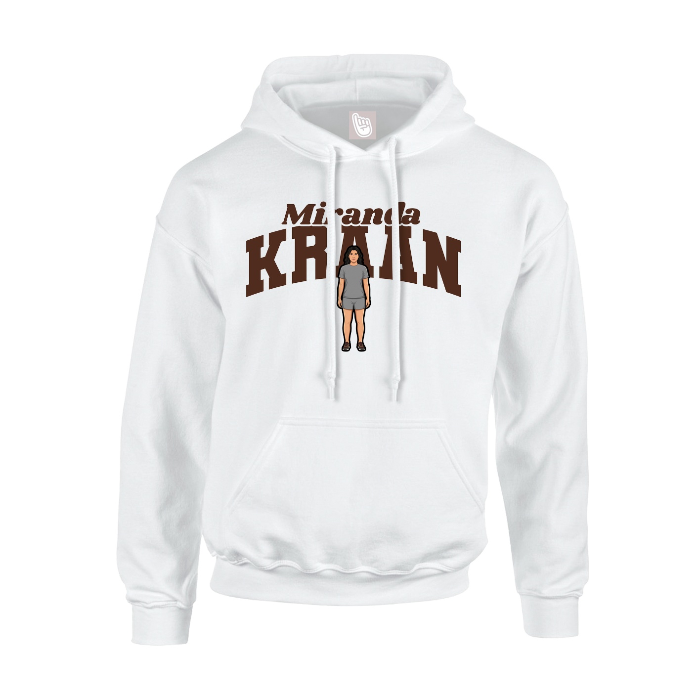 Youth Hoodie — Signature Arch in White