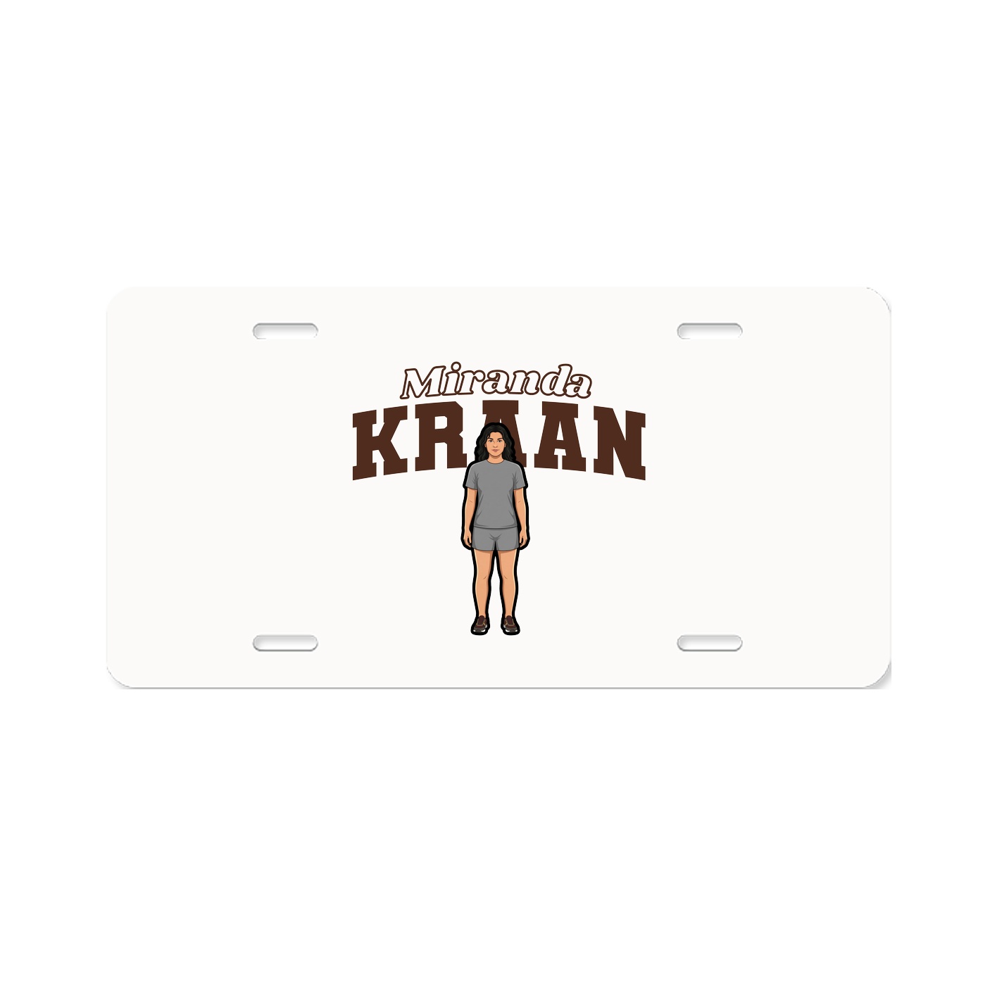 License Plate — Name Arch in Classic
