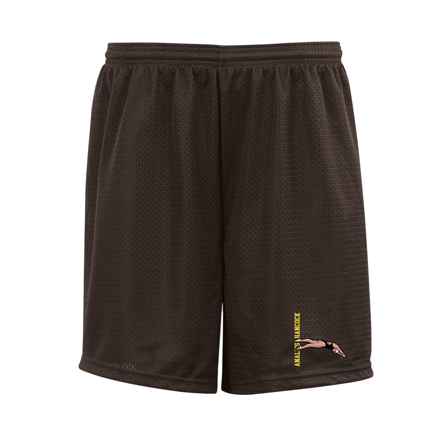Shorts — Name Vertical in Brown